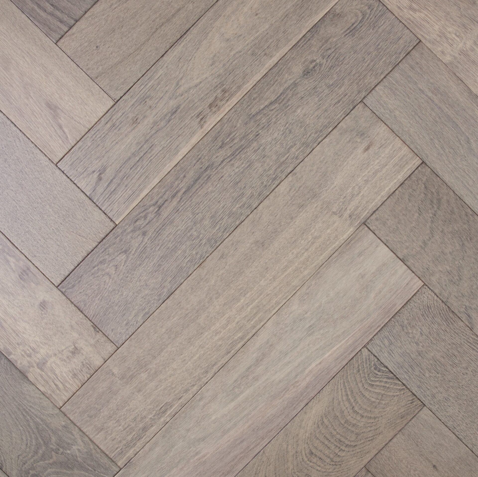 Herringbone Storm engineered European oak herringbone flooring sample