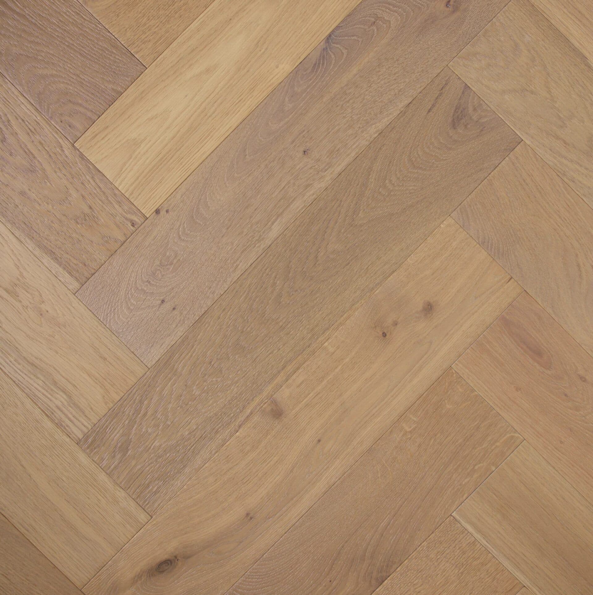 Herringbone Colonial Grey engineered European oak herringbone flooring sample