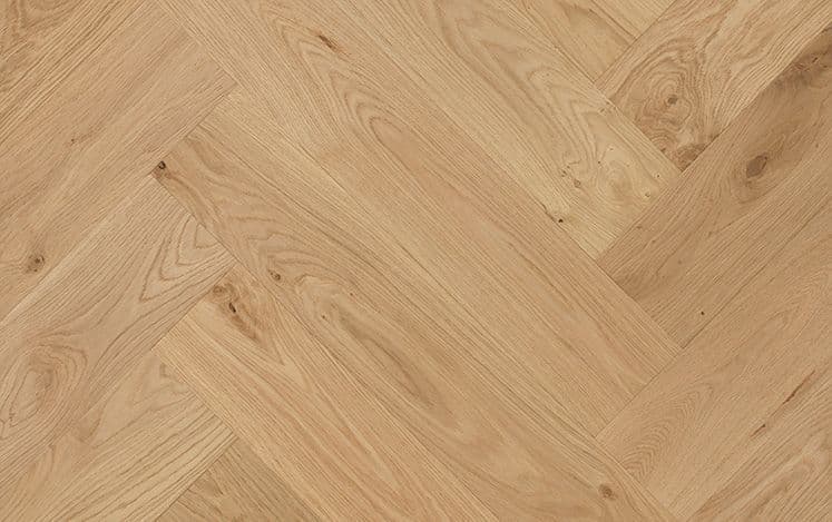 Herringbone Natural Oak 750mm engineered European oak flooring board detail