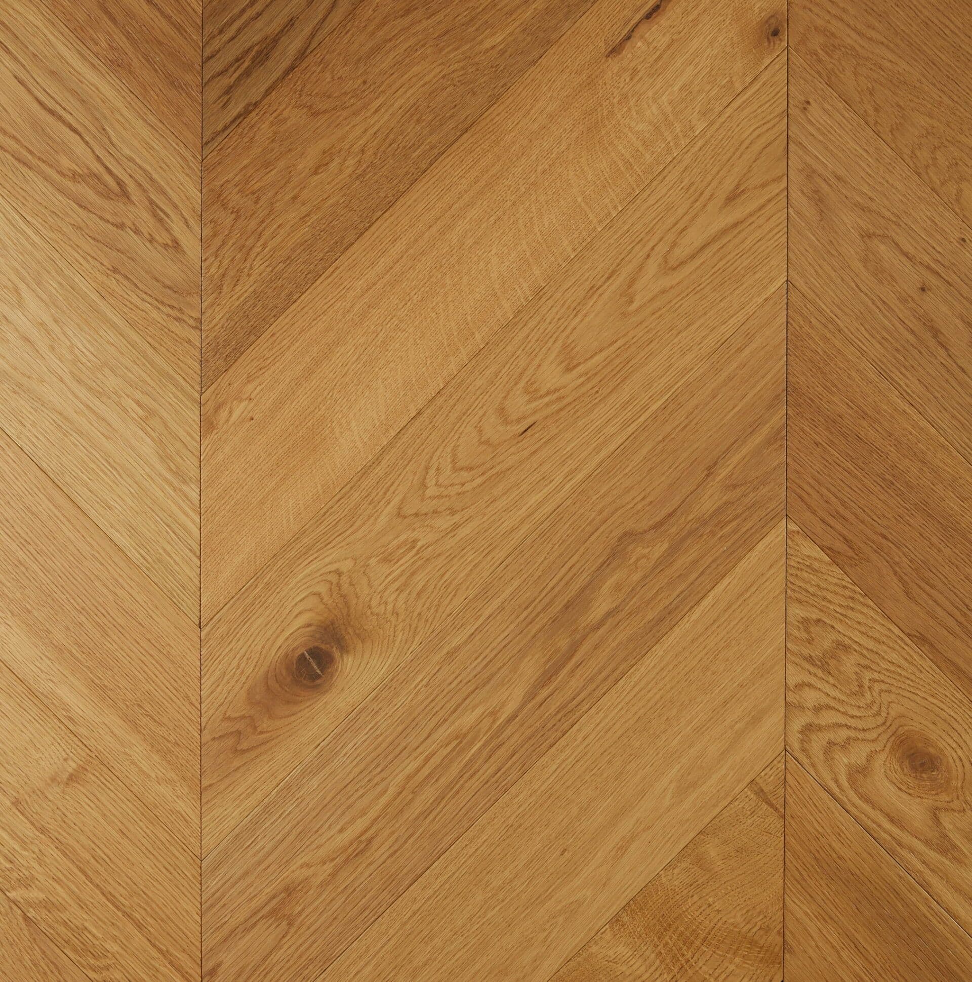 Chevron Cognac engineered European oak chevron flooring sample