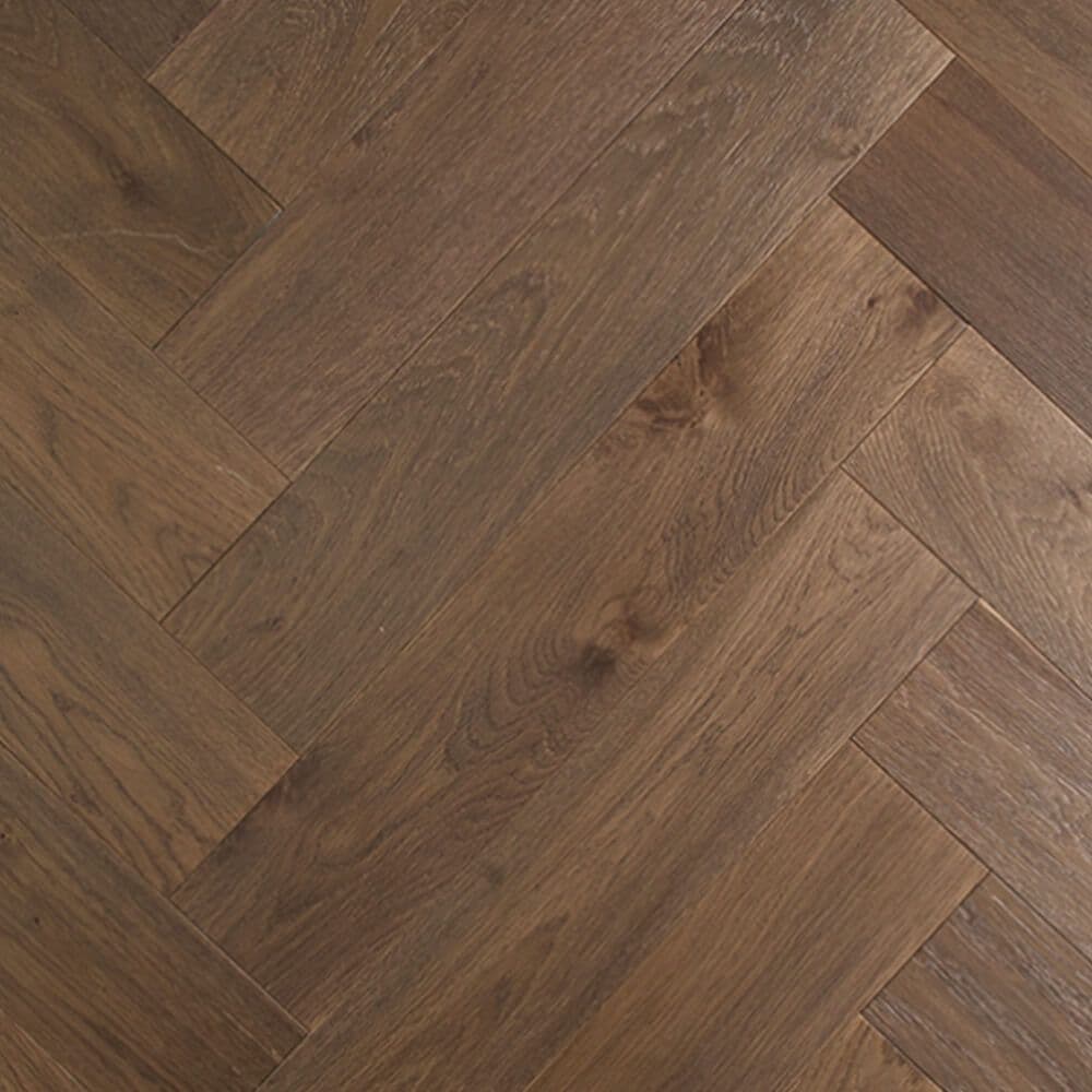 Herringbone Vintage engineered European oak herringbone flooring sample