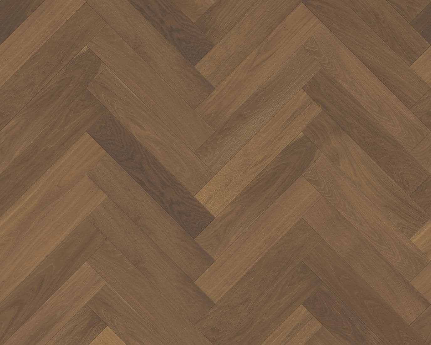 Smoked Brown engineered oak herringbone flooring swatch.